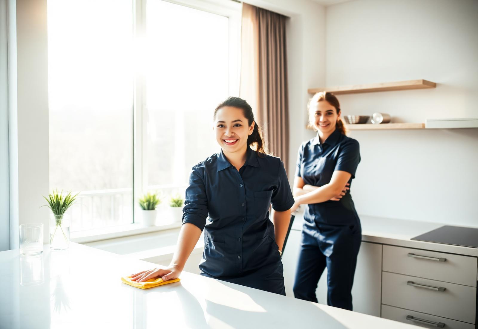 Echipa Casa și Grădina curățând o bucătărie modernă